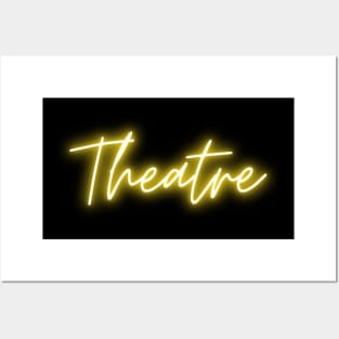 Theatre Simple Neon Design Posters and Art